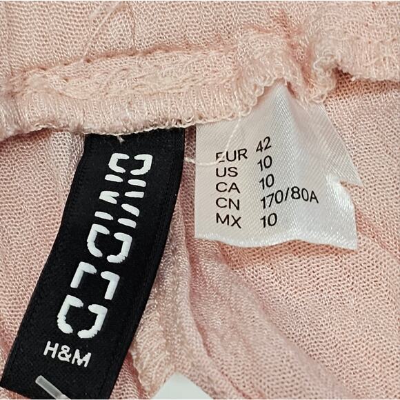 H&M Divided Light Pink Tassel Trim Shorts US 10 - Picture 3 of 7